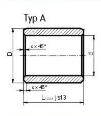 Bronzové puzdro B70 A10/14x10SB