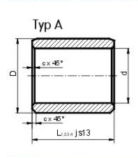 Bronzové puzdro B70 A40/50x40