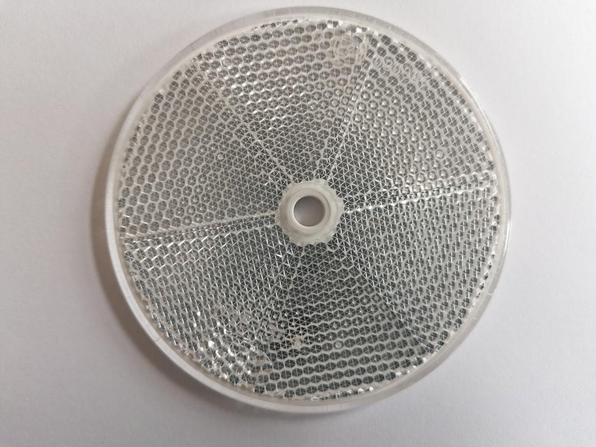 Odrazové sklíčko 80mm 1diera biela