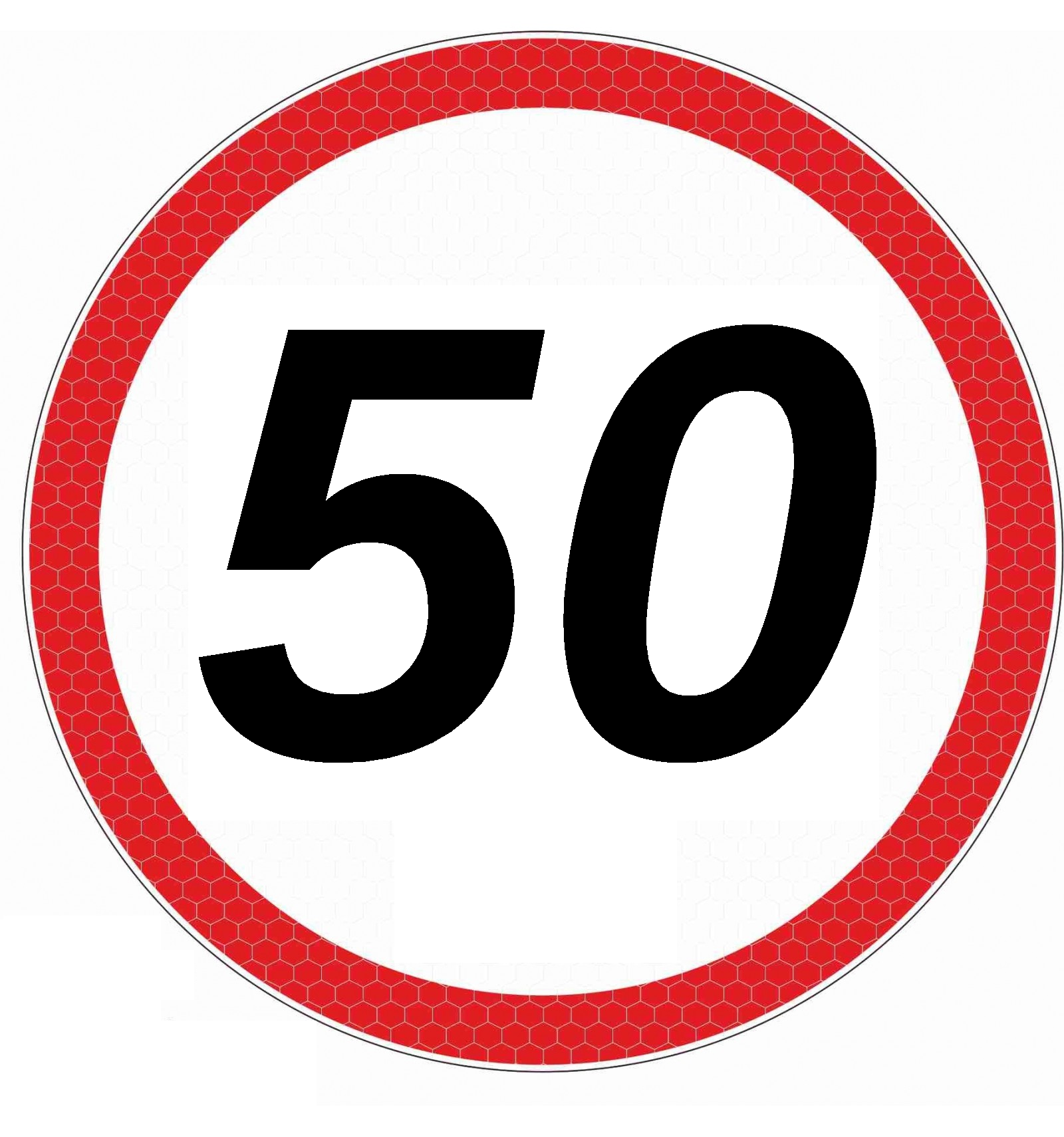 Nálepka - konštrukčná rýchlosť 50 Φ 19 -veľká
