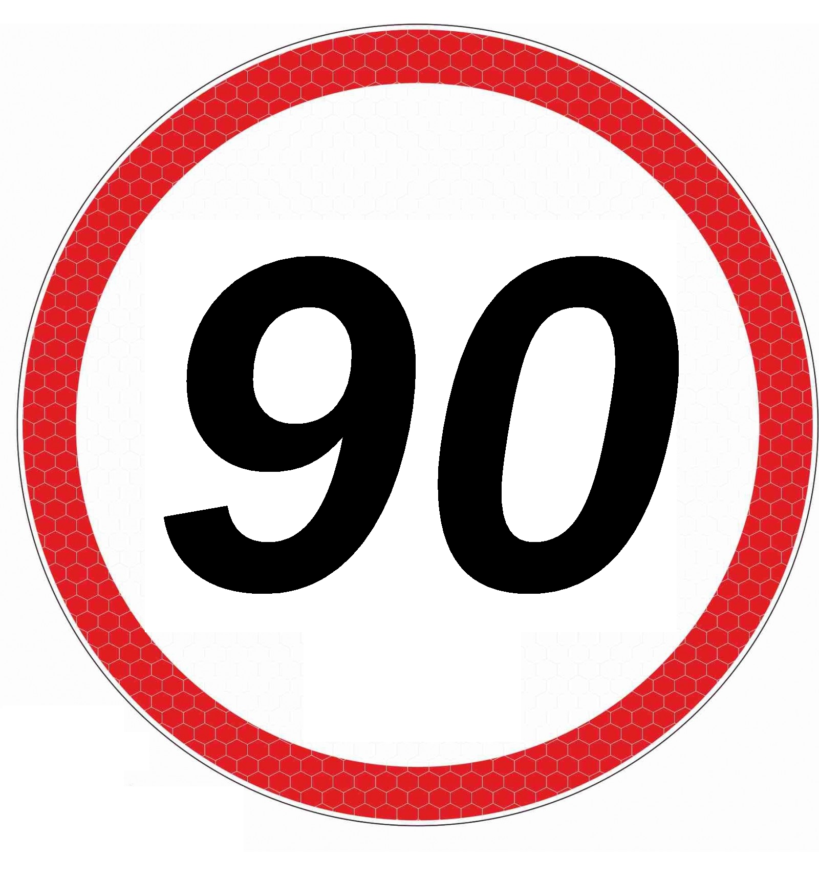 Nálepka - konštrukčná rýchlosť 90 Φ15-malá