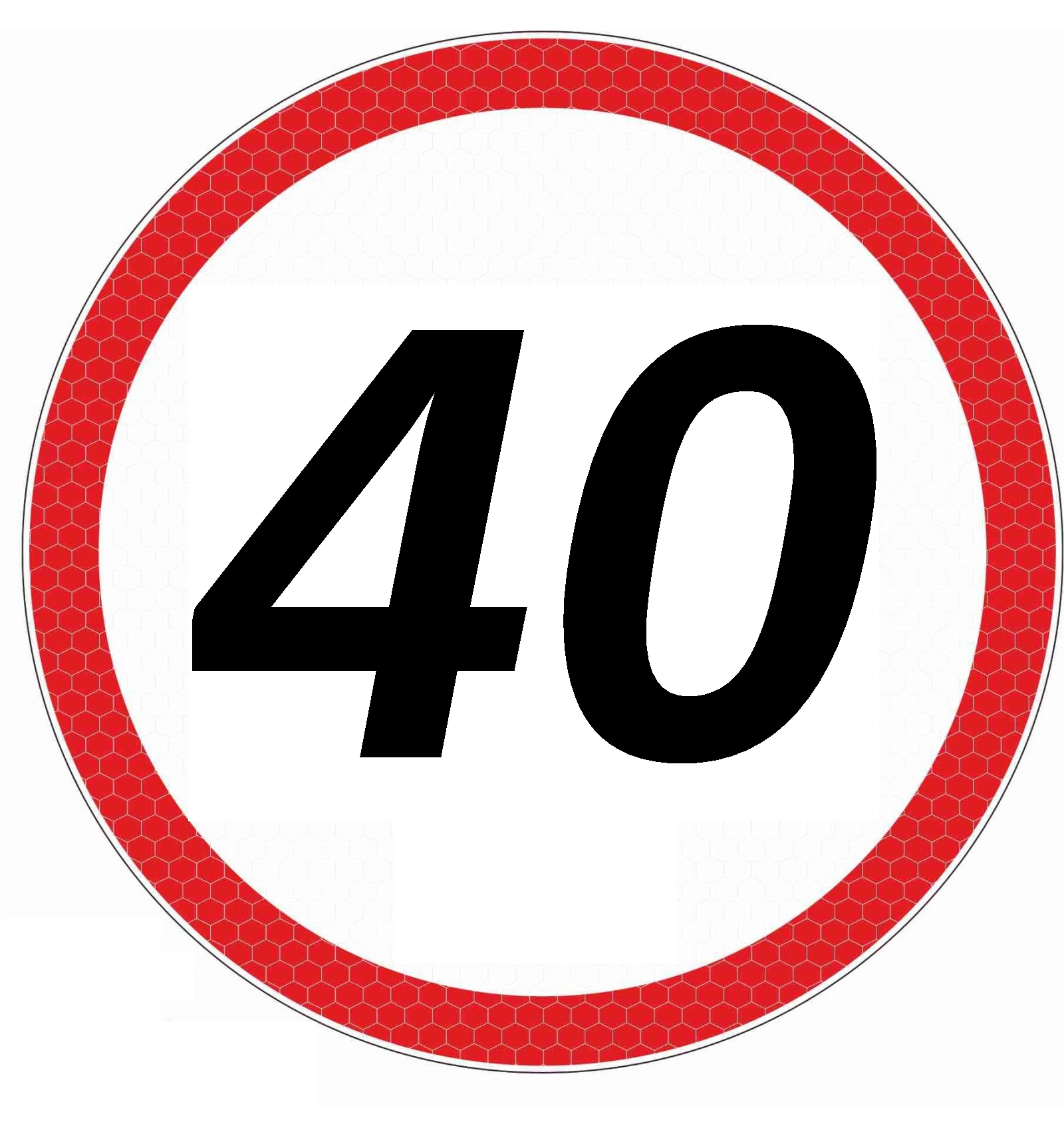 Nálepka - konštrukčná rýchlosť 40 Φ15-malá