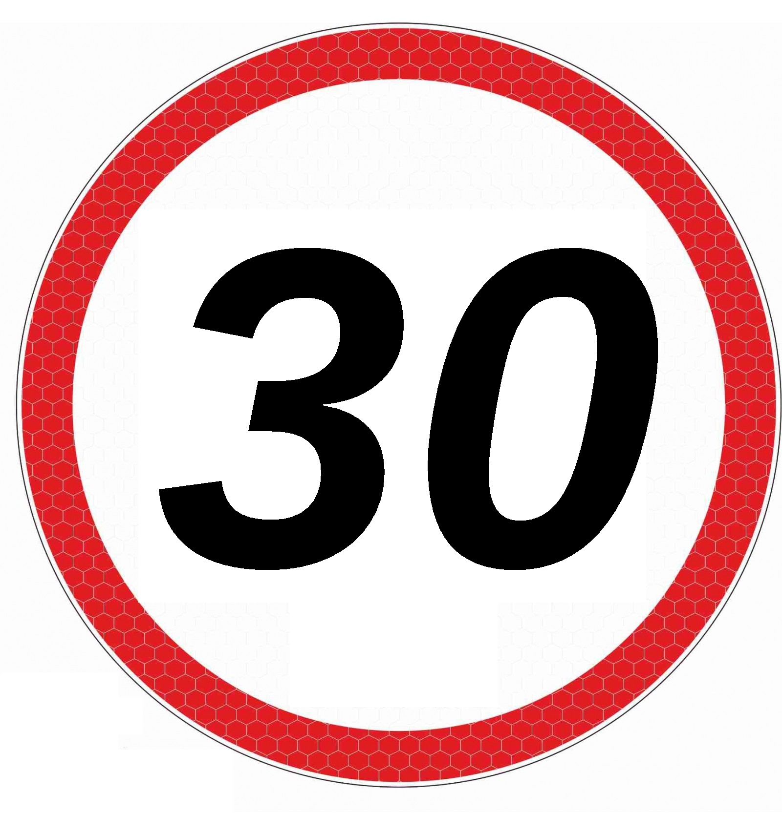 Nálepka - konštrukčná rýchlosť 30 Φ15- malá