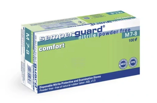 Jednorazové nitrilové rukavice Semperguard Comfort M – 100 ks