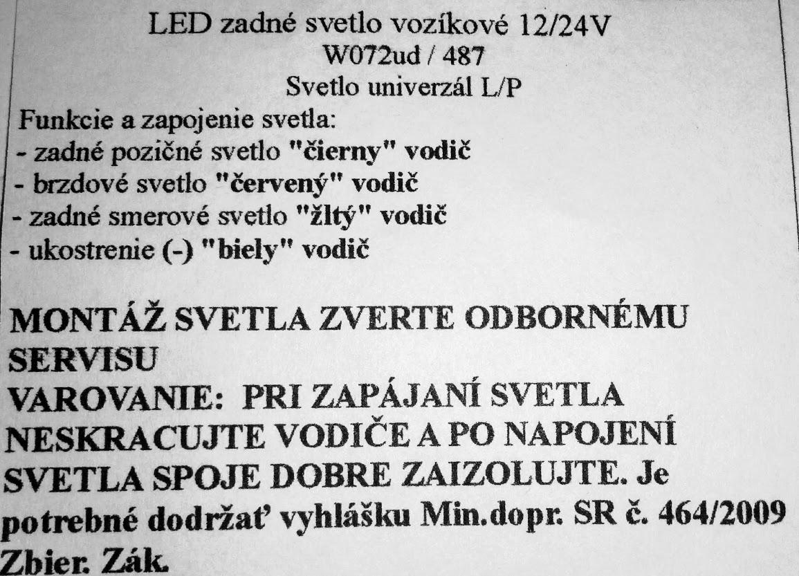 Zadné skupinové obdĺžnikové svetlo LED 